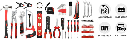 218-Piece Home & Auto Repair Tool Kit with Case