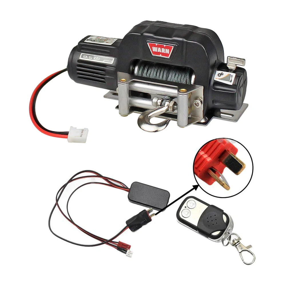 Metal Automatic simulation Simulated Winch for 1/10 1/8 RC Crawler Car Axial SCX10 III 90046 D90 TRX4 TRX-6 D110 90046 Redcat