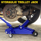 2 Ton Hydraulic Trolley Steel Jack,Flat Lifting Height 135-320 mm, 360° Wheels Car Lifter Axle Stand for Workshop Home