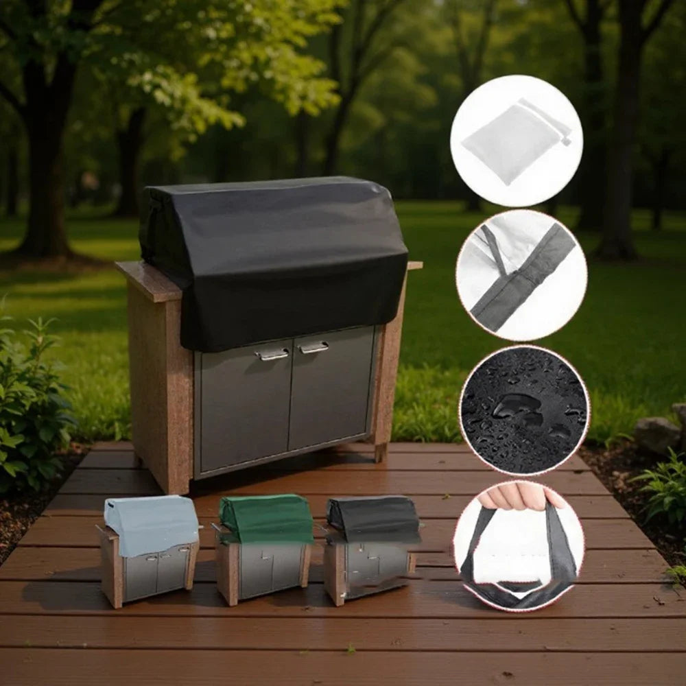 Grill Anti-Dust Cover Waterproof Wood Stove Covers Heavy Duty Protector Cover Use for Outdoor Garden Anti-UV