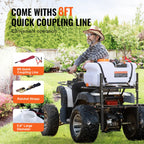 ATV Spot Sprayer 15.9 Gal/60 L ATV/UTV Broadcast Sprayer with Nozzle Boom 12 V Pump Weed Sprayer with Water Tank White