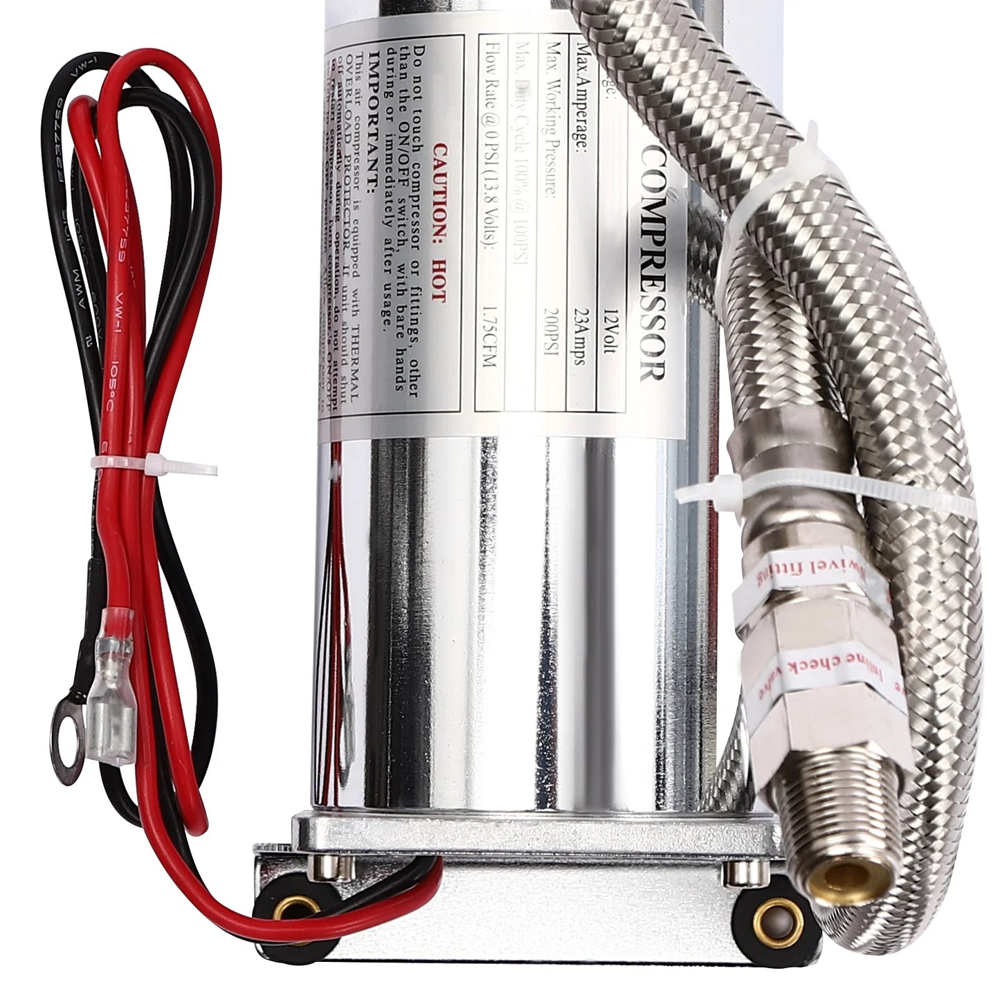 12V Air Suspension Compressor Kit 200 PSI, 50 L/Min
