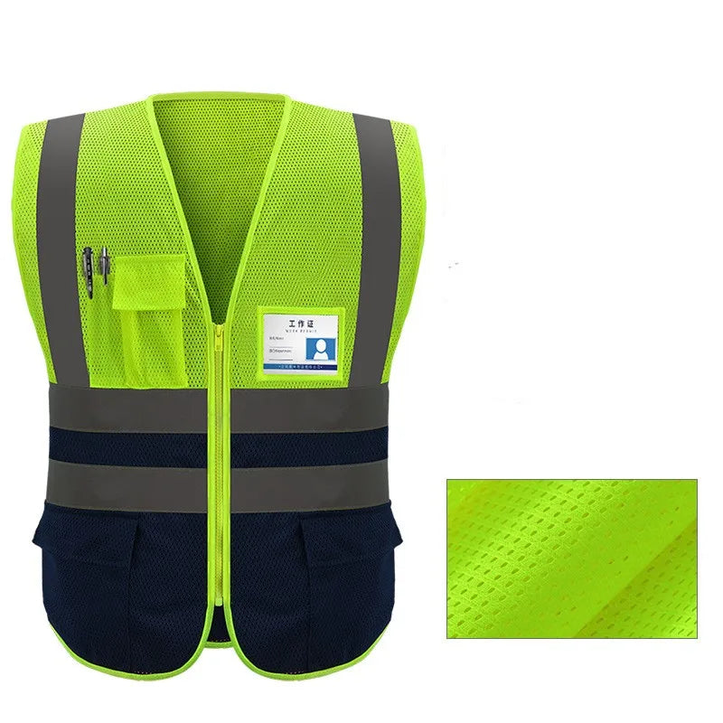 Reflective Safety Jacket Vest - Motorcycle & Cycling