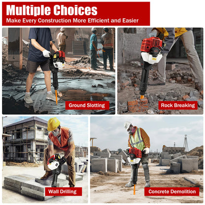 52CC Gasoline Jack Hammer - 1900W Concrete Breaker