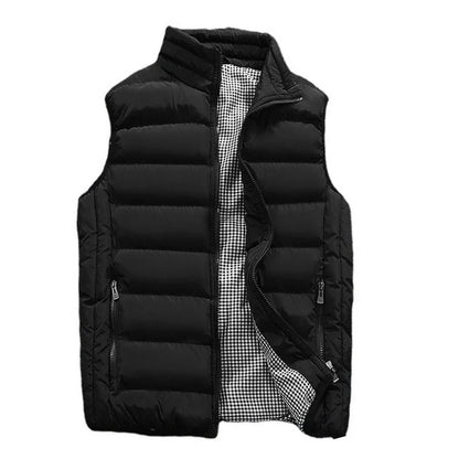 Men's Warm Padded Vest - Windproof Winter Gilet