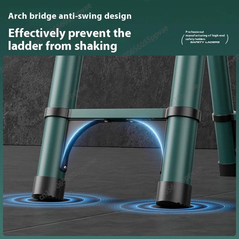 Portable Aluminum Telescopic Ladder - Anti-Shock