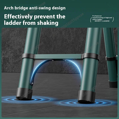 Portable Aluminum Telescopic Ladder - Anti-Shock