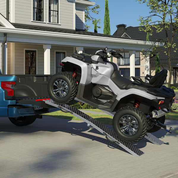 Foldable Steel Loading Ramps 1100 lbs (Pair) – ATV, Motorcycle & Mower Ramp