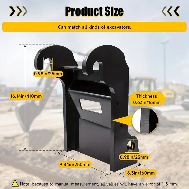 X-Change Quick Coupler Bracket Attachments for 0.8-1.8 Tons Mini Excavators