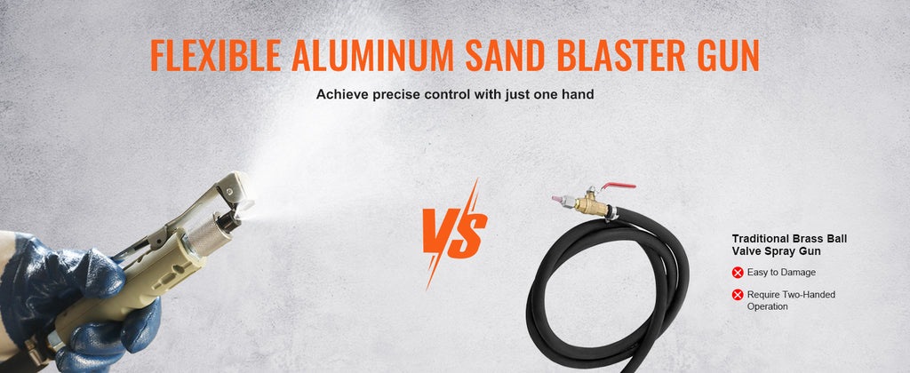 5/10/20 Gallon Sand Blaster 60-110 PSI Portable Air Sandblaster Kit w/ Oil-Water Separator for Paint Stain Rust Removal