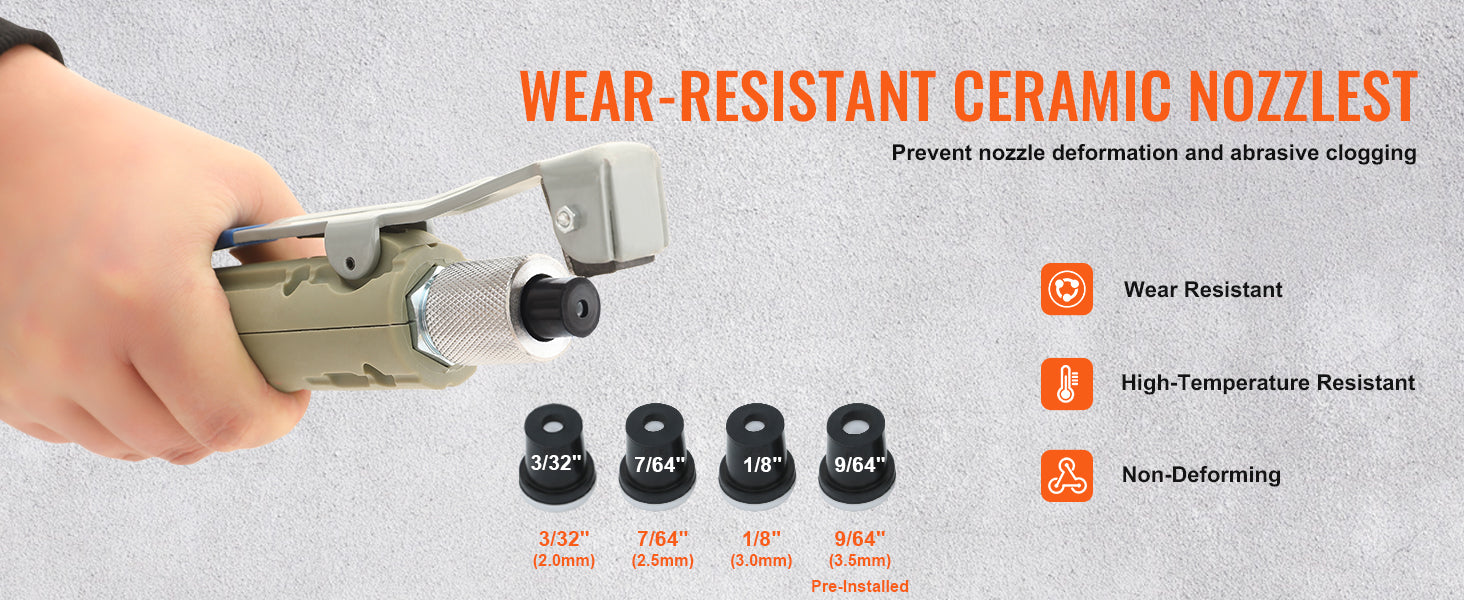 5/10/20 Gallon Sand Blaster 60-110 PSI Portable Air Sandblaster Kit w/ Oil-Water Separator for Paint Stain Rust Removal