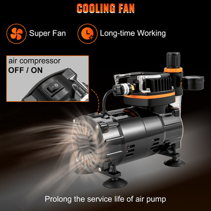 120W Dual-Action Airbrush Electric Spray Gun Set
