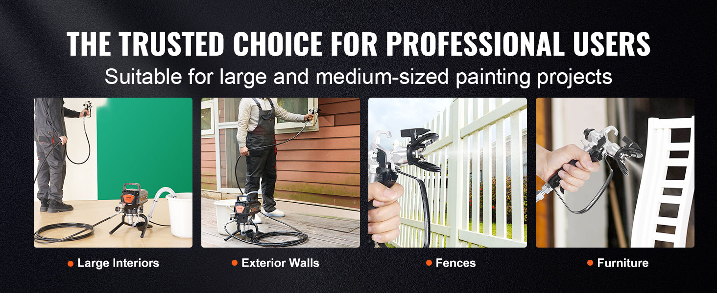 750W 950W Airless Paint Sprayer 3000PSI High Efficiency Electric Airless Sprayer Handheld Paint Sprayers Home Interior