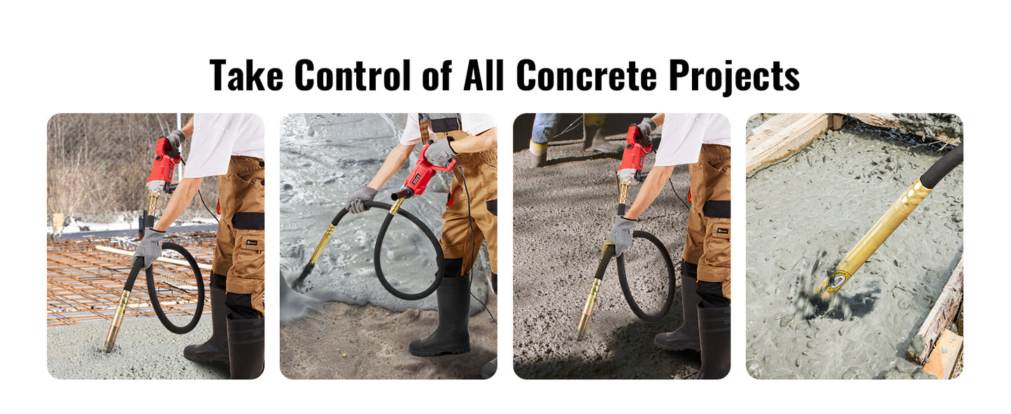 800W Concrete Vibrator 13000 VPM - Pencil Type