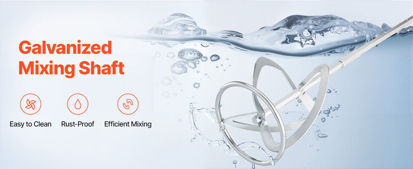 Corded Drill Mixer 1/2" & 5/8" - D-Handle Cement Mixer