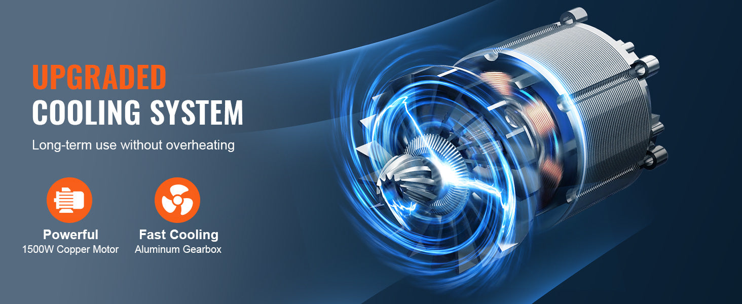 1100 lbs Electric Hoist Winch 1500W Portable Power Crane with Wireless Remote Control for Warehouse Factory Lifting