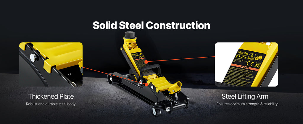 2.5T Floor Hydraulic Jack Pneumatic Low Profile Floor Jack Heavy-Duty Steel Racing Floor Jack with Piston Lift Pump