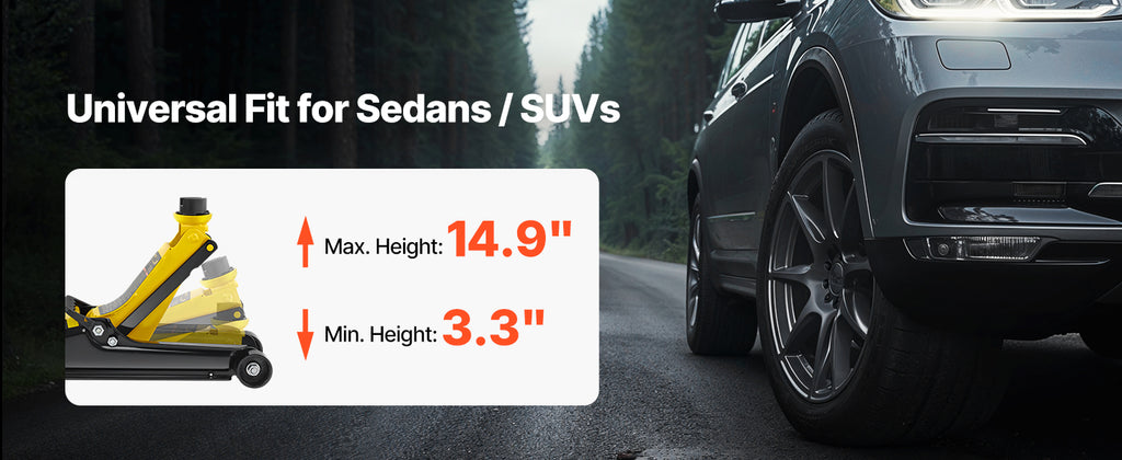 2.5T Floor Hydraulic Jack Pneumatic Low Profile Floor Jack Heavy-Duty Steel Racing Floor Jack with Piston Lift Pump