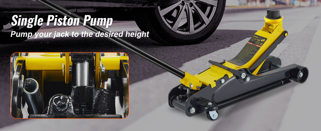 2.5T Floor Hydraulic Jack Pneumatic Low Profile Floor Jack Heavy-Duty Steel Racing Floor Jack with Piston Lift Pump