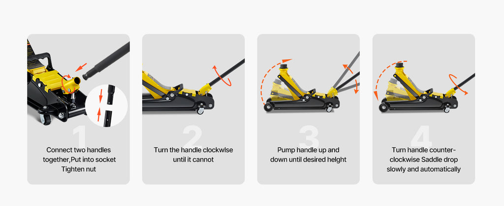 2.5T Floor Hydraulic Jack Pneumatic Low Profile Floor Jack Heavy-Duty Steel Racing Floor Jack with Piston Lift Pump