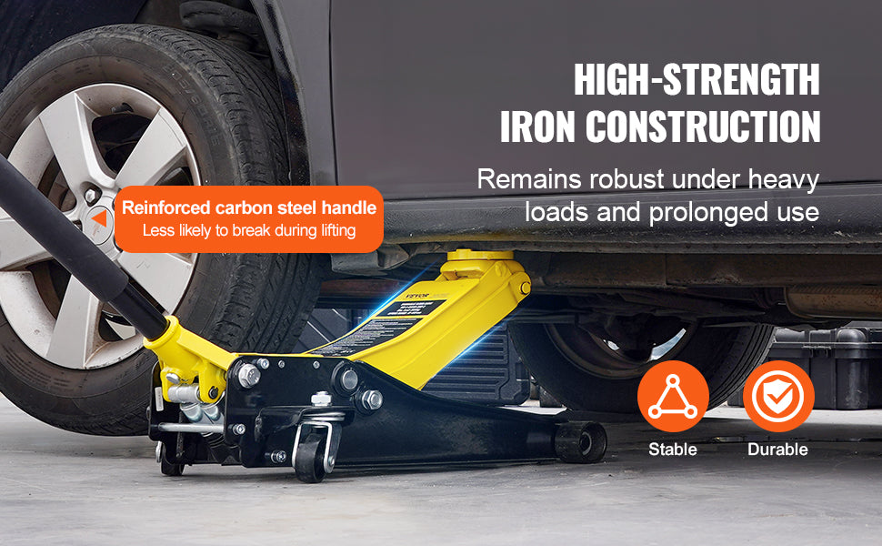 2 Ton Low Profile Floor Jack Heavy Duty Iron Hydraulic Racing Floor Jack Hydraulic Car Jack Dual Piston Quick Lift Pump