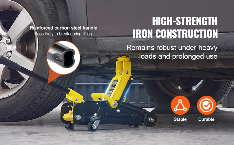 Low Profile Floor Jack 2 Ton Heavy Duty Iron Hydraulic Racing Floor Jack Hydraulic Jack Single Piston Quick Lift Pump