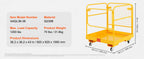 1200lbs Forklift Safety Cage Folding Security Platform with Lockable Swivel Wheels Holds 1 to 2 Adults for Aerial Work