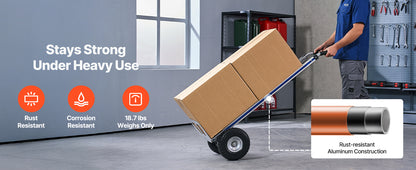 Hand Truck Dolly 500 lbs with Non-Slip Wheels