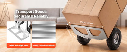 Hand Truck Dolly 500 lbs with Non-Slip Wheels