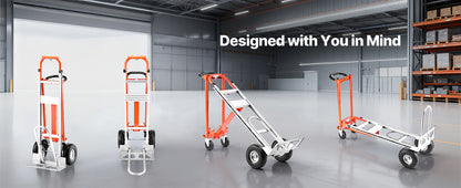 4-in-1 Aluminum Hand Truck Dolly 1000 lbs