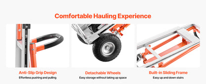 4-in-1 Aluminum Hand Truck Dolly 1000 lbs