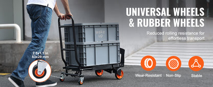 300 lbs Aluminum Folding Hand Truck - Lightweight Dolly