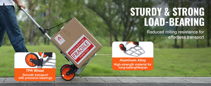 Folding Hand Truck 176-309 lbs with Telescoping Handle