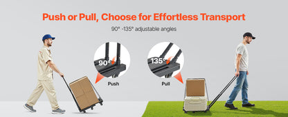 Folding Hand Truck 500 lbs with 6 Wheels & Ropes