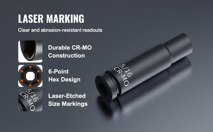 Impact Socket Set Deep & Shallow Cr-V with Case