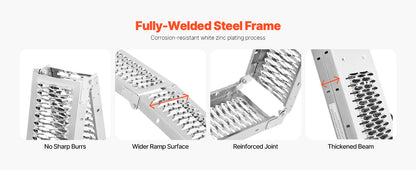 Wide Steel Loading Ramps 1000 lbs for ATV/UTV (Pair)