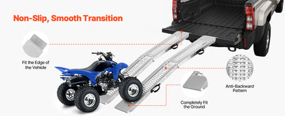 Wide Steel Loading Ramps 1000 lbs for ATV/UTV (Pair)
