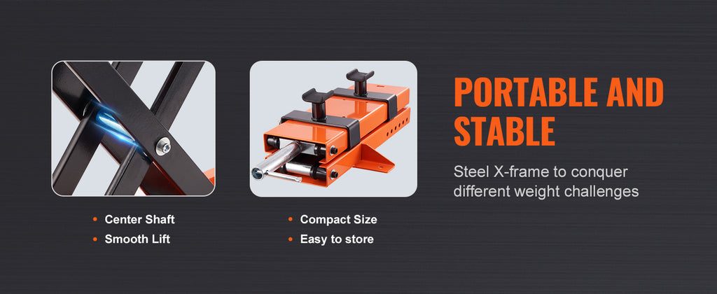 Motorcycle Lift 1100 LBS Motorcycle Scissor Lift Jack with Safety Pin Steel Motorcycle Jack Hoist Stand for Motorbike