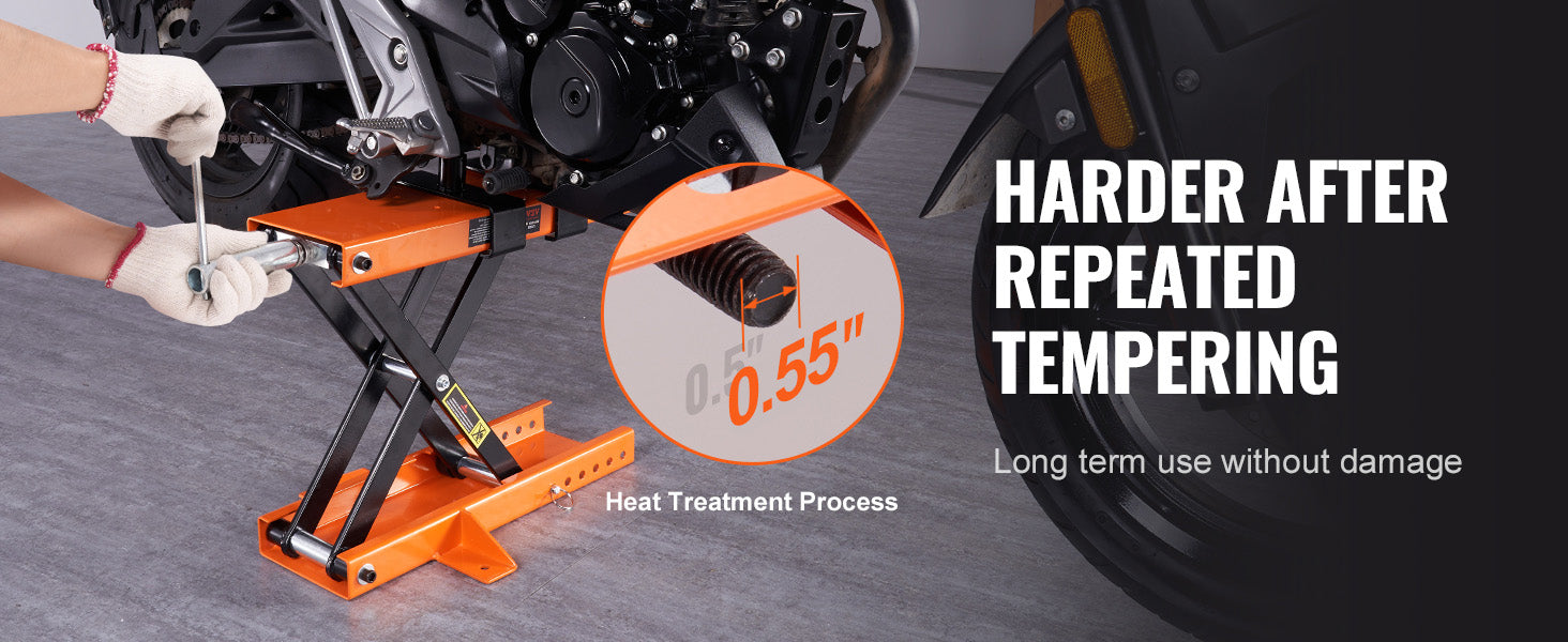 Motorcycle Lift 1100 LBS Motorcycle Scissor Lift Jack with Safety Pin Steel Motorcycle Jack Hoist Stand for Motorbike