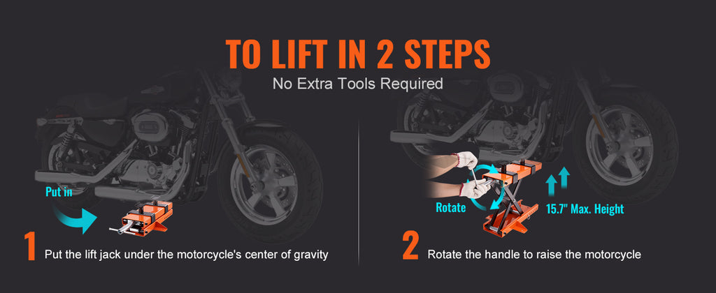 Motorcycle Lift 1100 LBS Motorcycle Scissor Lift Jack with Safety Pin Steel Motorcycle Jack Hoist Stand for Motorbike