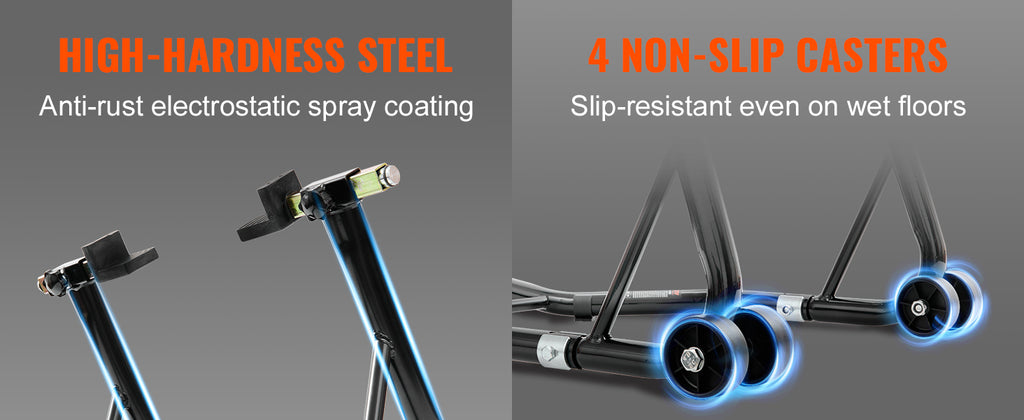 Motorcycle Stand Lift 850lbs Front Rear Combo Stand Lift Stand Front&Rear Wheel Fork Stand Heavy Duty Rear Wheel Stand