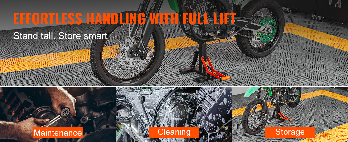 Motorcycle Jack Lift Stand 440lb Dirt Bike Lift Stand Hydraulic Lift Operation Adjustable Height Hoist Table for Repair