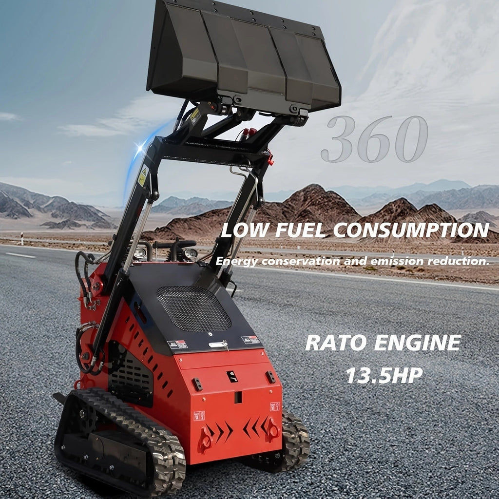 13.5HP,730Kg Mini Stand On Skid Steer Track Loader