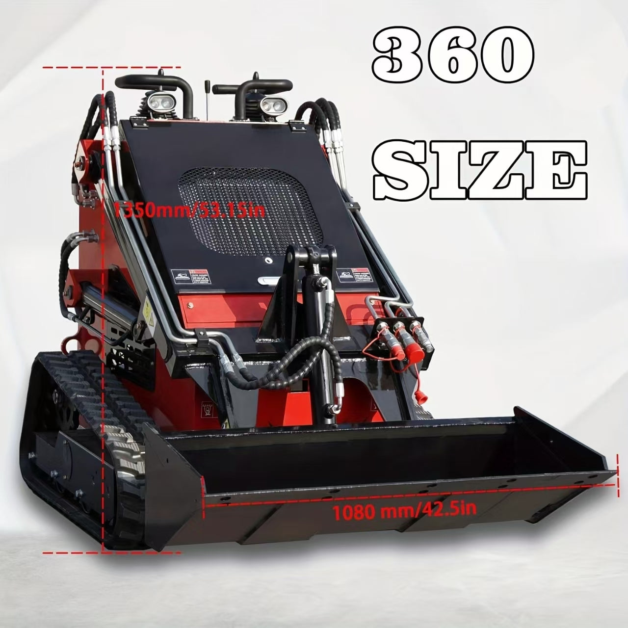 13.5HP,730Kg Mini Stand On Skid Steer Track Loader