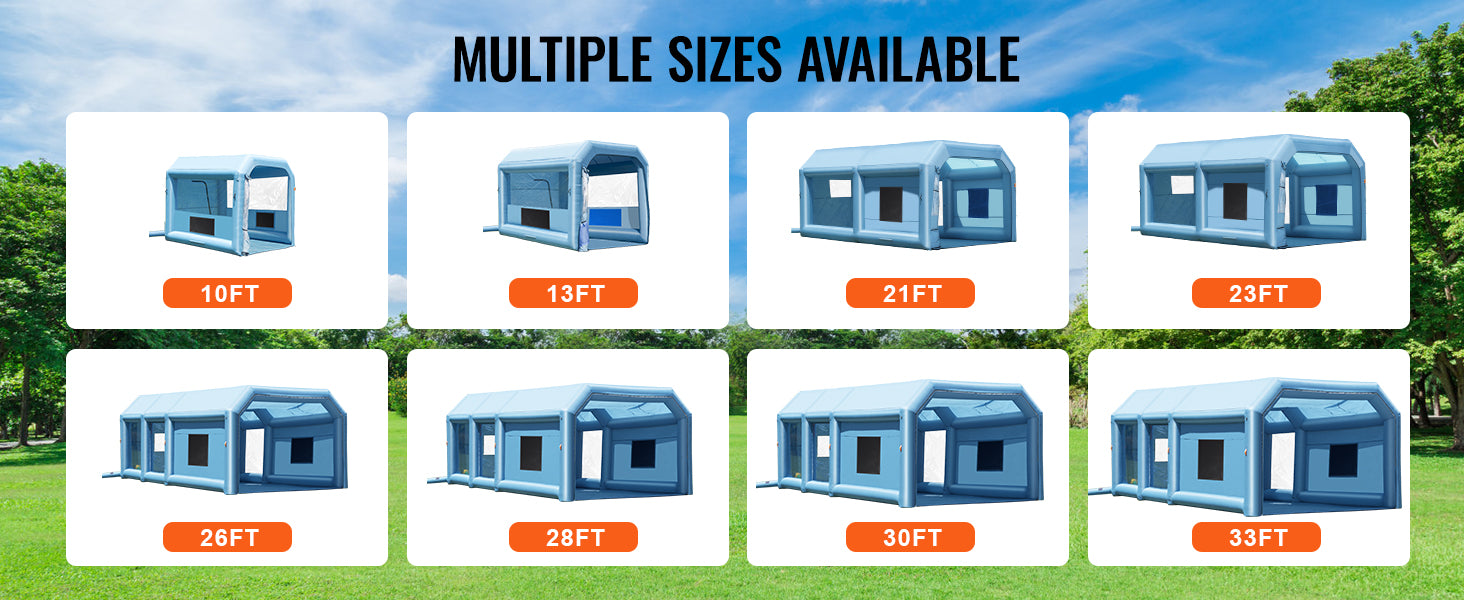 Paint Booth Inflatable Spray Booth with Powerful Blowers and Air Filter System Portable Car Paint Booth