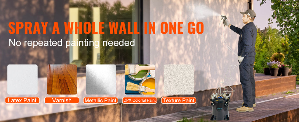 10L Spray Paint Pressure Pot Tank Air Paint Pressure Pot Metal Rack Leak Repair Sealant for Industry Home Construction