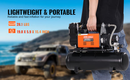 12V Heavy-Duty Offroad Tire Inflator with Digital Gauge