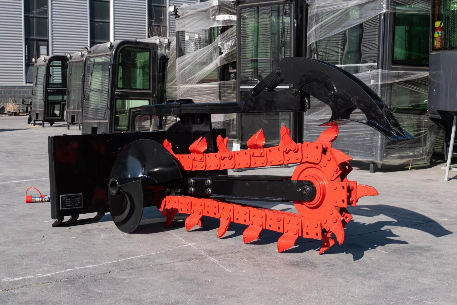 Skid Steer Loader Trench Attachment,6' Trench Width, 37' Trench Depth