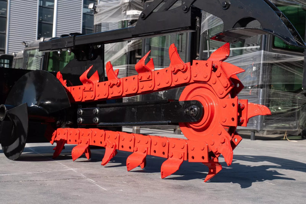 Skid Steer Loader Trench Attachment,6' Trench Width, 37' Trench Depth