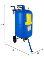 Sand Blaster 10Gal Portable Air Sandblaster 125Psi Pressure Sand Blasting Kit for Special Surface Treatment of Material